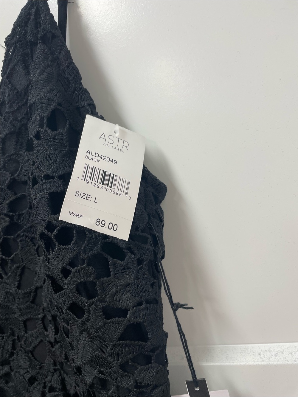 ASTR the label black lace midi dress NWT size L - Picture 5 of 5